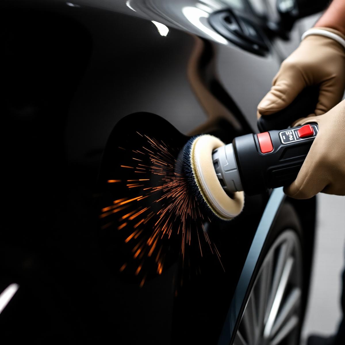 Paint correction with orbital polisher